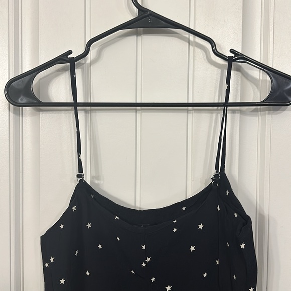 Reformation Lindsay Mini Dress in Satellite Size 0 Black White Stars - Picture 8 of 11